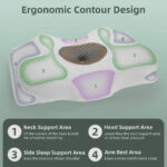 NeckNest Butterfly Memory Foam Pillow – Ergonomic Cervical Support for Side and Back Sleepers, Breathable Comfort Cover