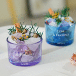 Crystal Garden Diffuser – No-Flame Stone Aroma Decor, Multiple Color Cups and 20ml Essential Oil Options, Optional Warm Light Base