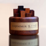 Aura Block No-Flame Wooden Diffuser – Black Walnut Sets with 10ml Essential Oils, Multiple Signature Scents for Home, Office, and Car