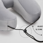Inflatable Hooded Travel Pillow – H-Shaped Ergonomic Support, Ultra-Light & Adjustable