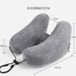 Inflatable Hooded Travel Pillow – H-Shaped Ergonomic Support, Ultra-Light & Adjustable
