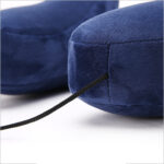 Inflatable Hooded Travel Pillow – H-Shaped Ergonomic Support, Ultra-Light & Adjustable