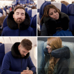 Inflatable Hooded Travel Pillow – H-Shaped Ergonomic Support, Ultra-Light & Adjustable