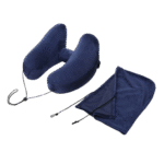 Inflatable Hooded Travel Pillow – H-Shaped Ergonomic Support, Ultra-Light & Adjustable