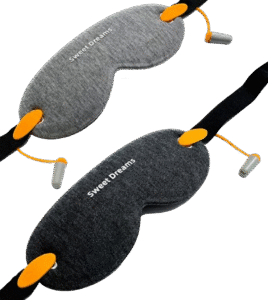 SweetDreams 3D Eye Mask – Breathable Light Blocking with Removable Earplugs, Adjustable Fit