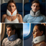 Cooling Memory Foam Travel Pillow – Dynamic Neck Support & Breathable Comfort