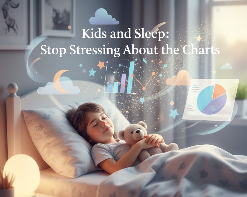 A stressed parent looking at a clock while their toddler refuses to sleep