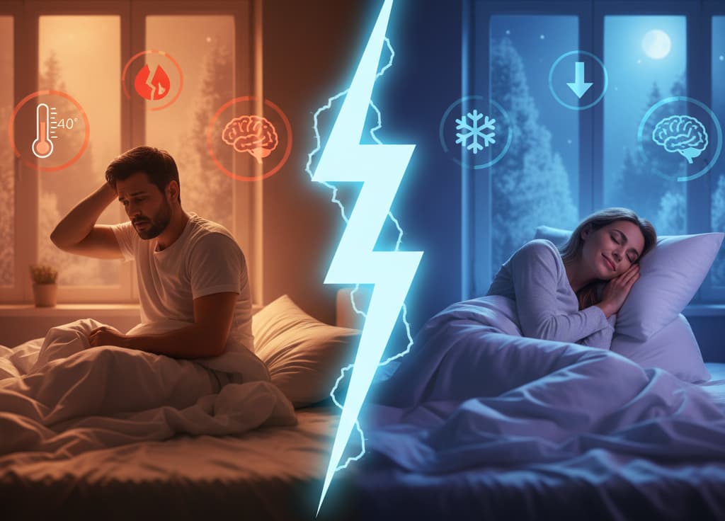 A visual metaphor of temperature control for sleep