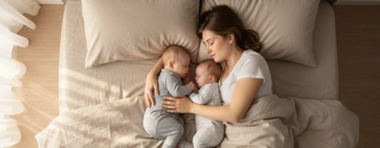Pregnancy insomnia solutions: safe sleep strategies for expecting mothers 3 Person doing gentle stretching in a calm bedroom at dusk, relaxed and peaceful posture, warm soft ambient lighting, safe and comfortable evening environment