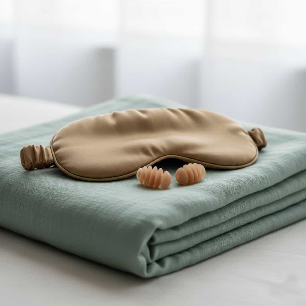 Eye mask and earplugs