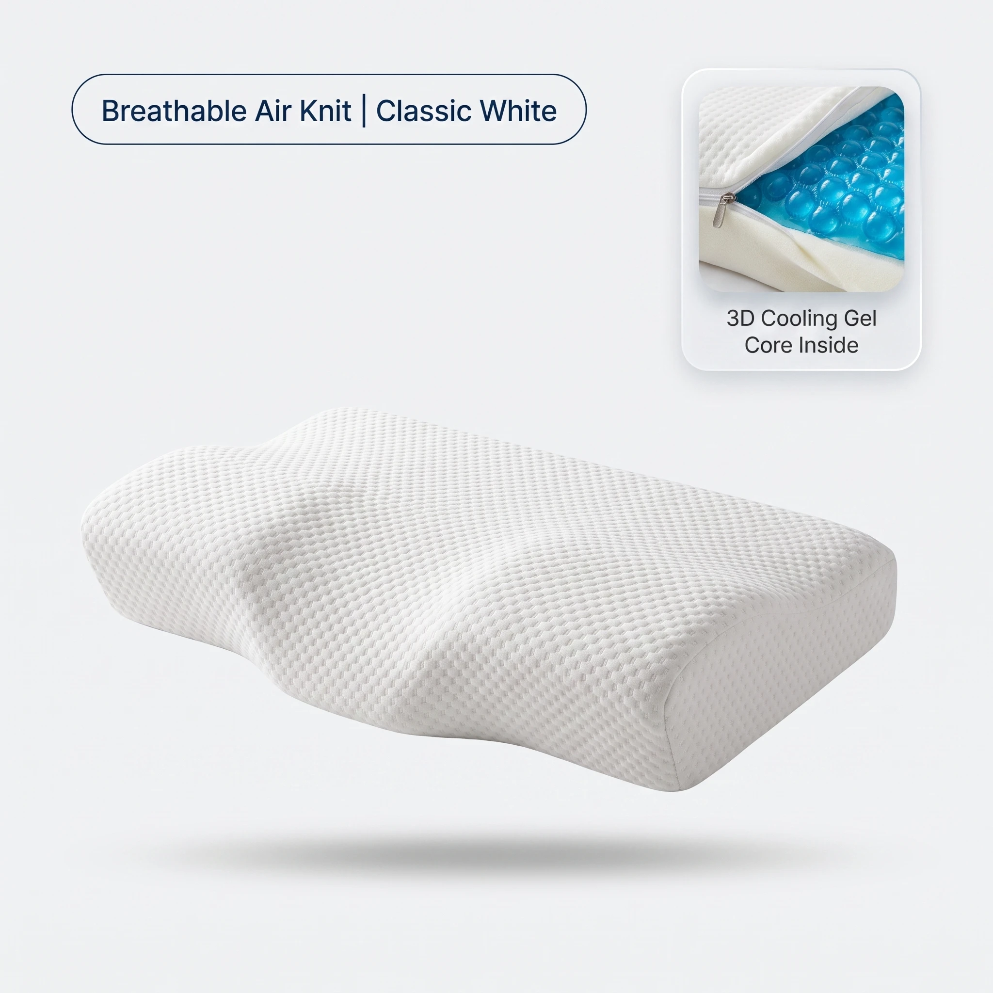 Butterfly Cooling Gel Memory Foam Pillow